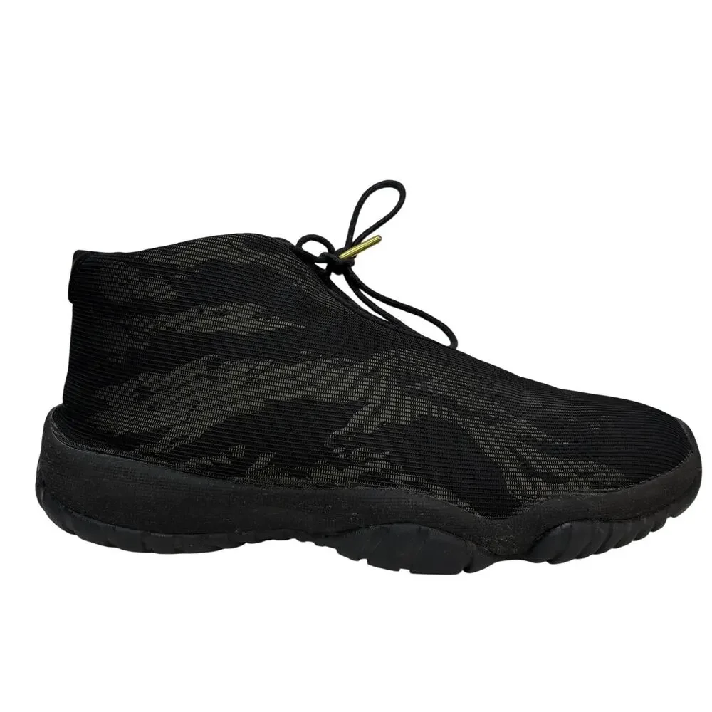 Jordan Future Black Metallic Gold Tiger Camo 656503 035 - Men's Size 9